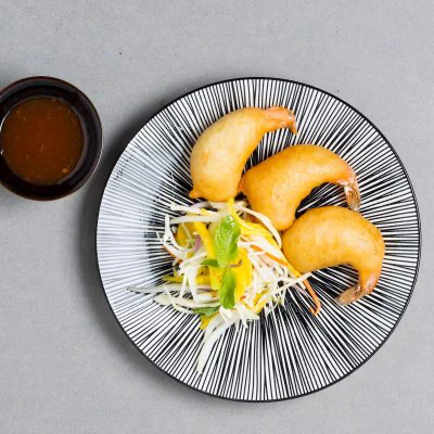 Friterade räkor & sötsur sås